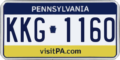 PA license plate KKG1160