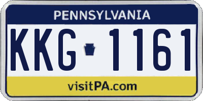 PA license plate KKG1161