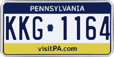 PA license plate KKG1164