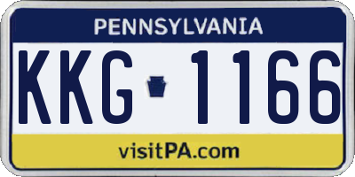PA license plate KKG1166