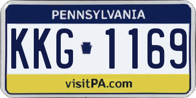 PA license plate KKG1169
