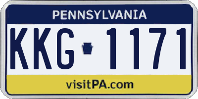 PA license plate KKG1171