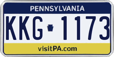 PA license plate KKG1173