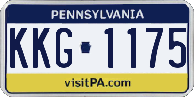 PA license plate KKG1175