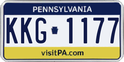 PA license plate KKG1177