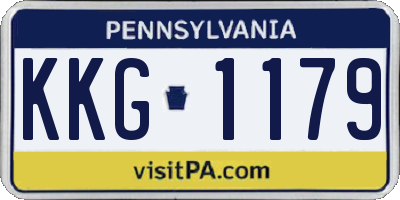 PA license plate KKG1179