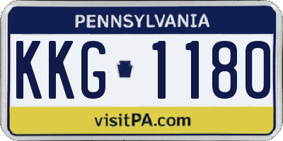 PA license plate KKG1180