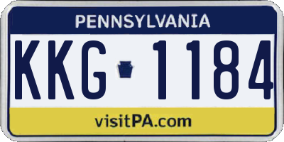 PA license plate KKG1184