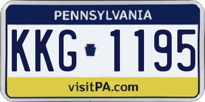 PA license plate KKG1195