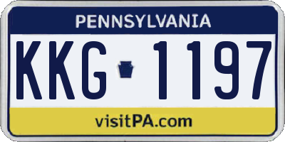PA license plate KKG1197