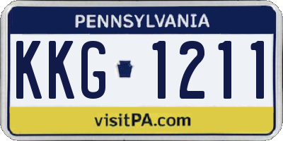 PA license plate KKG1211