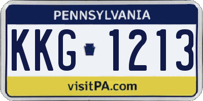 PA license plate KKG1213