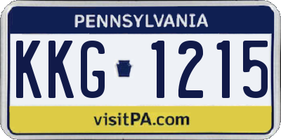 PA license plate KKG1215