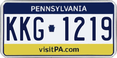 PA license plate KKG1219