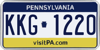 PA license plate KKG1220