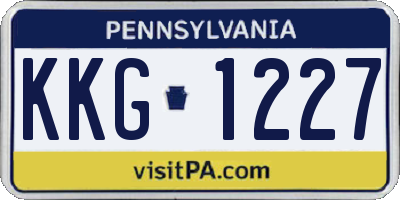 PA license plate KKG1227
