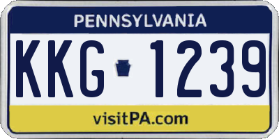 PA license plate KKG1239