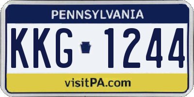 PA license plate KKG1244