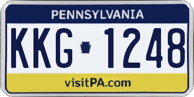 PA license plate KKG1248