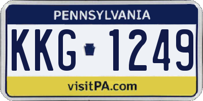 PA license plate KKG1249