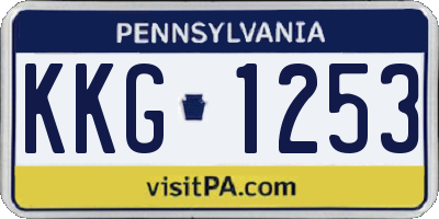 PA license plate KKG1253