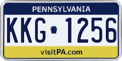 PA license plate KKG1256