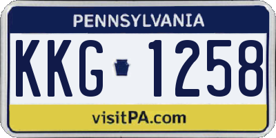 PA license plate KKG1258