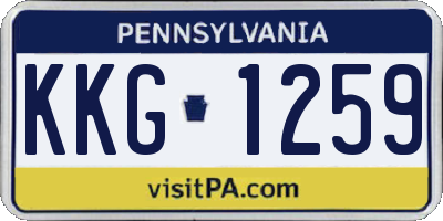 PA license plate KKG1259