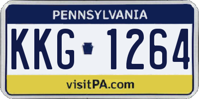 PA license plate KKG1264