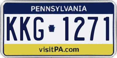 PA license plate KKG1271