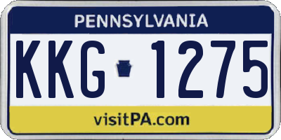 PA license plate KKG1275