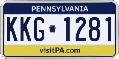PA license plate KKG1281