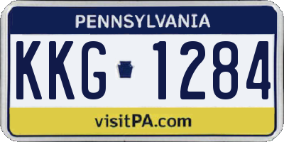 PA license plate KKG1284