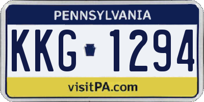 PA license plate KKG1294