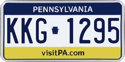 PA license plate KKG1295