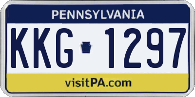 PA license plate KKG1297