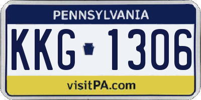 PA license plate KKG1306