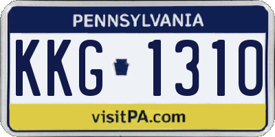 PA license plate KKG1310