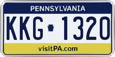 PA license plate KKG1320
