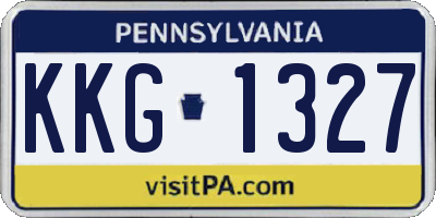 PA license plate KKG1327