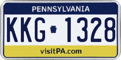 PA license plate KKG1328