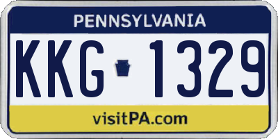 PA license plate KKG1329