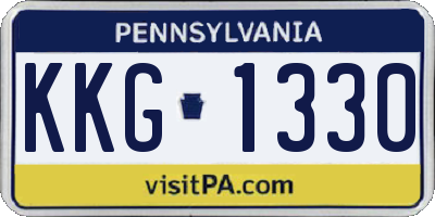 PA license plate KKG1330