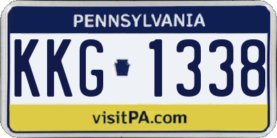 PA license plate KKG1338