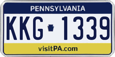 PA license plate KKG1339