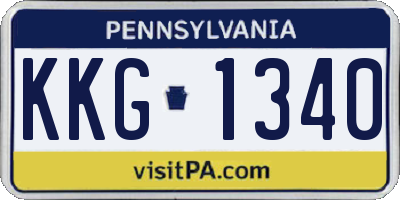 PA license plate KKG1340