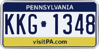 PA license plate KKG1348