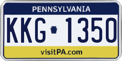 PA license plate KKG1350