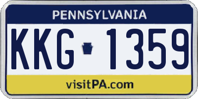 PA license plate KKG1359