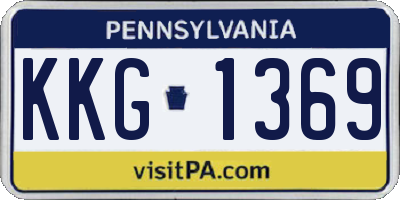 PA license plate KKG1369